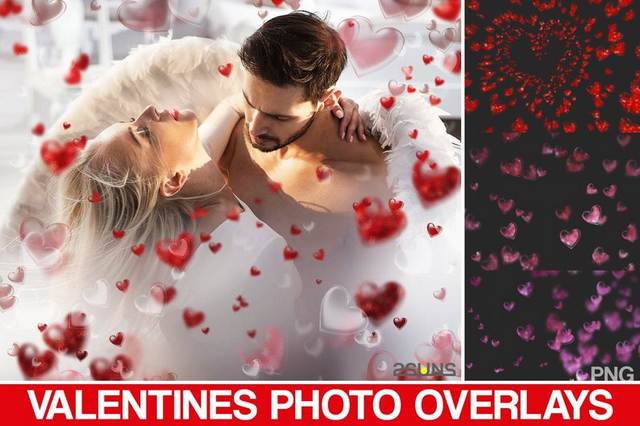 Valentine’s photo overlays